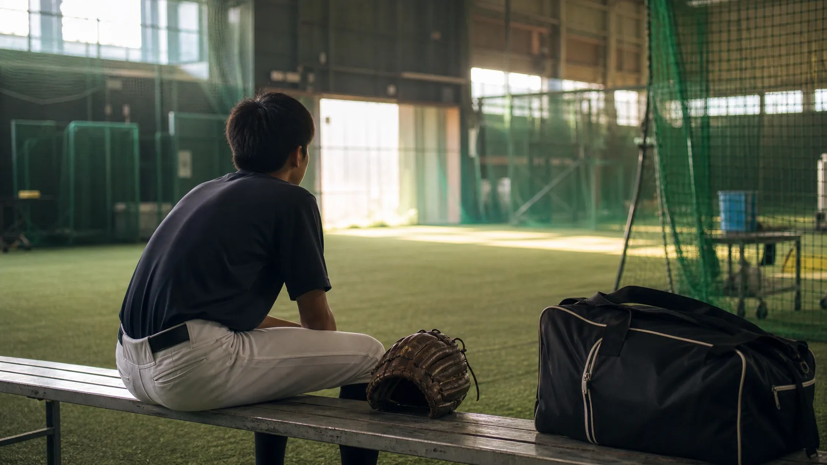 高校野球への準備期間を考える中学生のイメージ